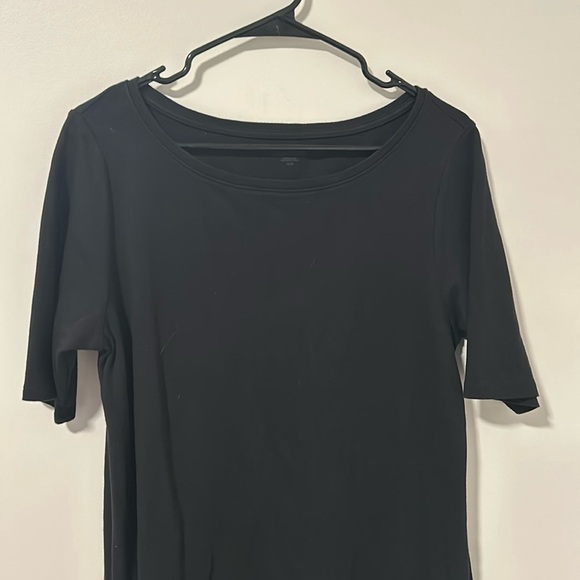 Eileen Fisher 100% Cotton Black T-Shirt Dress Size Medium - Picture 1 of 5
